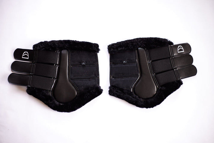 Black Ocala Mesh Boots: Set of Four