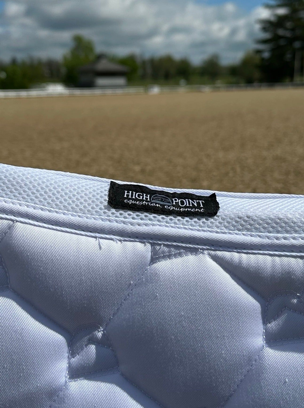 White Crystal Dressage Saddle Pad