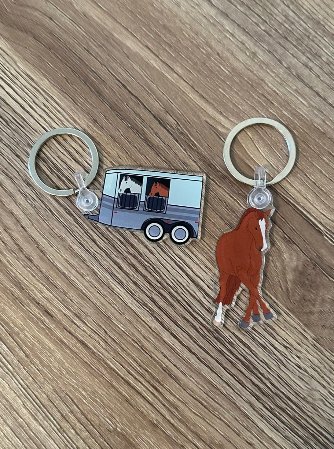Horse Trailer Keychain