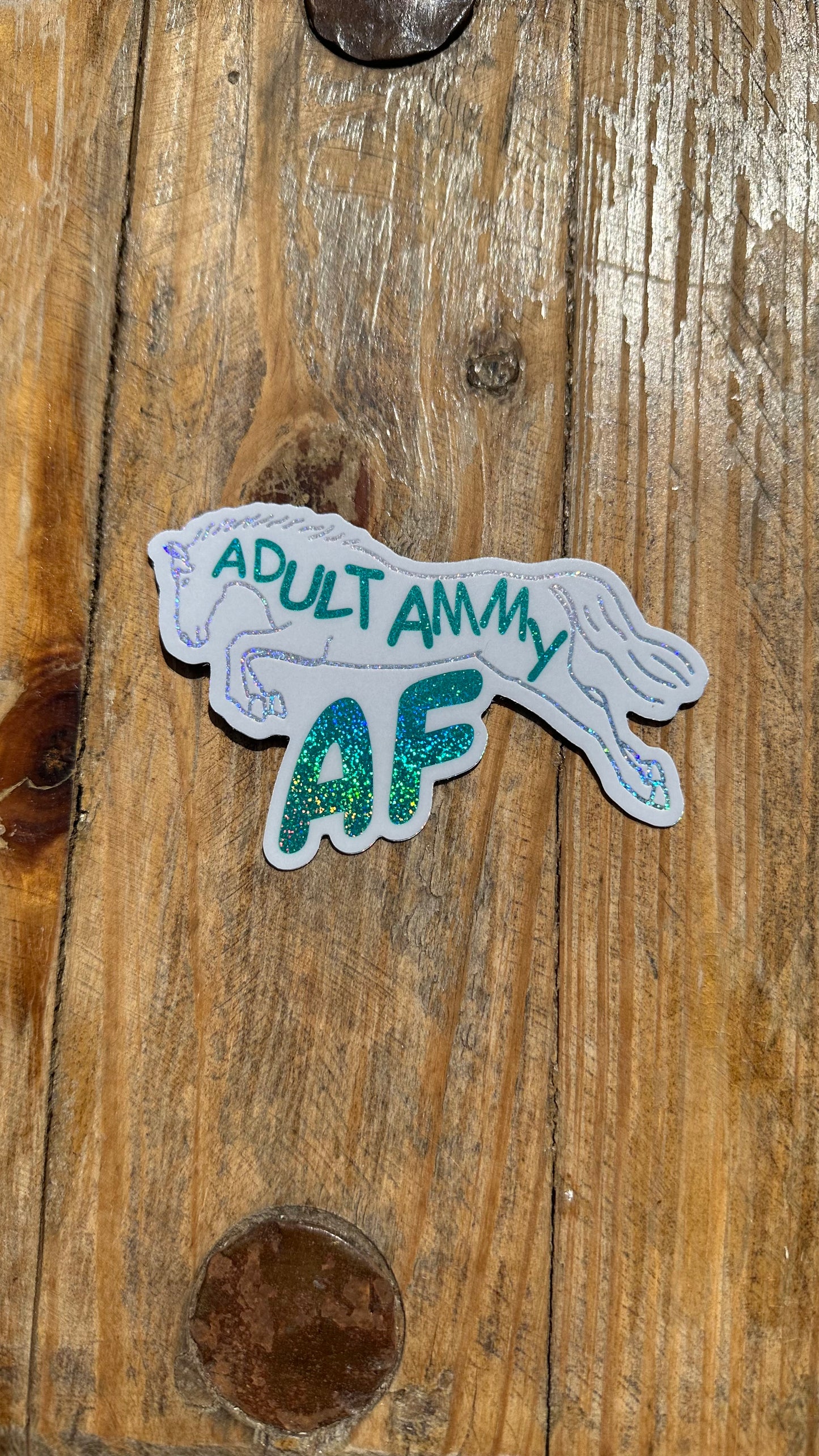 Glitter adult ammy af sticker