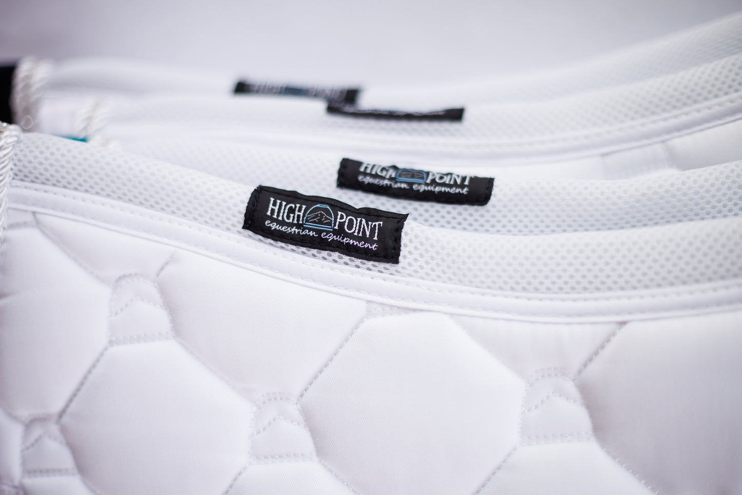 High Point saddle pads with breathable mesh spine to reduce sweating and heat